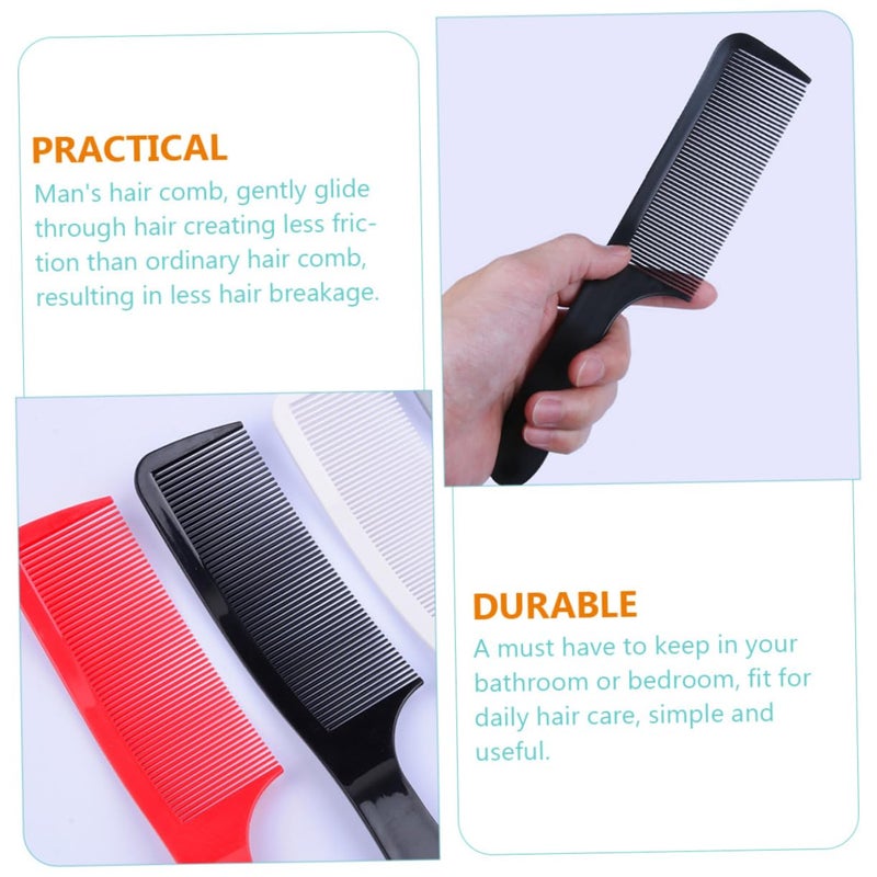 4Pcs Professional Hair Cutting Comb Set Round Handle Barber Styling Tool - Image 4